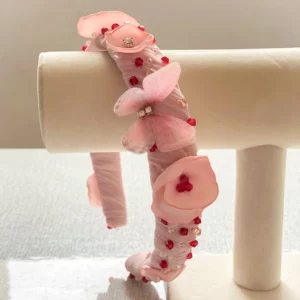 Serre-tête fleuri rose