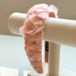 Serre-tête fleuri en relief